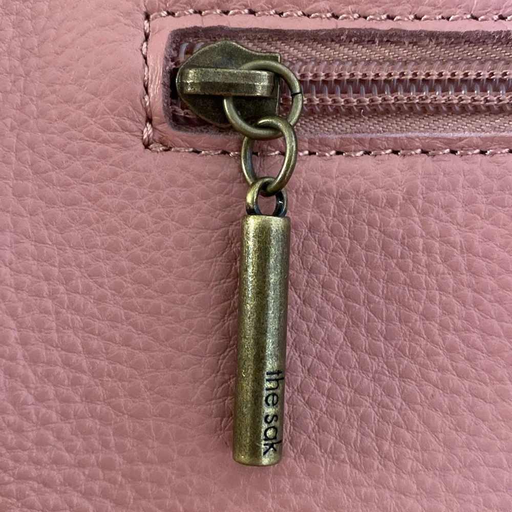 The Sak Bolinas Leather Satchel Bag in Vintage Coral #109177
